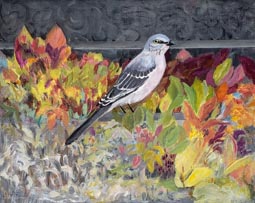 17 Lorrie Williamson  “The Mockingbird, Artist of Song”
acrylic
16”H x 20”W